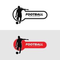 Fußball Spieler Logo Design Vorlagen vektor