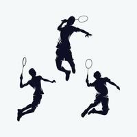 Sammlung von Badminton Smash Logo Designs vektor