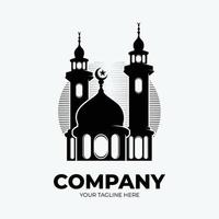 islamic moské logotyp design inspiration vektor