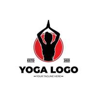 Yoga und Meditation Logo Design Inspiration vektor