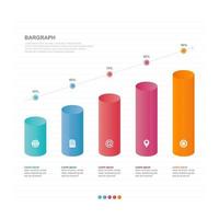 Balkendiagramm Diagramm Diagramm statistische Business Infografik Element Vorlage vektor