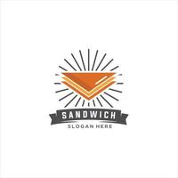 Sandwich Logo Design Konzept. geeignet Sandwich Logo. Mittagessen, Snack, Toast. Essen Konzept. Vektor Illustration