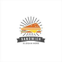 Sandwich Logo Design Konzept. geeignet Sandwich Logo. Mittagessen, Snack, Toast. Essen Konzept. Vektor Illustration