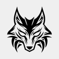 Wolf Kopf Silhouette - - Schnitt aus Vektor Charakter Maskottchen