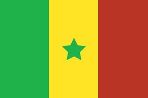 eben Illustration von Senegal Flagge kostenlos Vektor