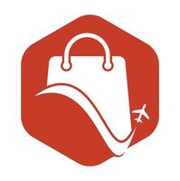 Reise Geschäft Logo Vektor Vorlage. Geschäft und Flugzeug Logo. Verkauf und Reise Symbol oder Symbol.