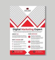 Fachmann Digital Marketing Flyer Design Vorlage kostenlos Vektor