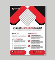 Fachmann modern Digital Marketing Flyer Design Vorlage kostenlos Vektor