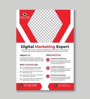 korporativ modern Digital Marketing Flyer Design Vorlage kostenlos Vektor