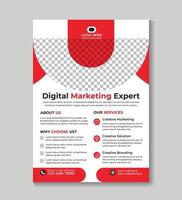 korporativ kreativ modern Flyer Vorlage Design Marketing, Geschäft Vorschlag, Förderung, werben, Veröffentlichung, Startseite Buchseite. Digital Marketing Agentur im a4 Größe kostenlos Vektor