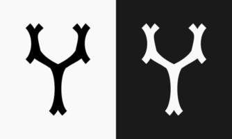 en bokstavsformad design den där har en klassisk effekt och en gotik känna. lämplig för använda sig av som en logotyp eller markör vektor