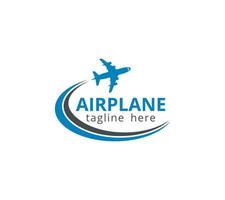 flygplan eller resa logotyp design på vit bakgrund, vektor illustration.