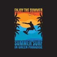 Sommer- Tag Surfen Vektor t Hemd Design