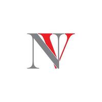 nv Brief modern Monogramm Logo Design vektor