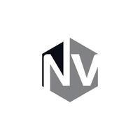 nv Brief modern Monogramm Logo Design vektor