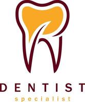 Zahnarzt Spezialist Logo Design Vektor