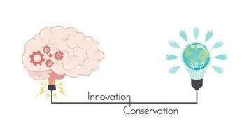 Innovation im Grün Technologie und Erhaltung Vektor Illustration Hintergrund Grafik