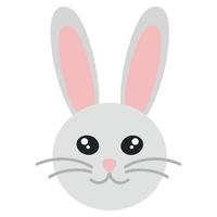 illustration av en tecknad serie söt kanin. kanin symbol för påsk. vektor