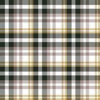 Plaid Muster Design Textur ist ein gemustert Stoff bestehend aus von criss gekreuzt, horizontal und Vertikale Bands im mehrere Farben. Tartans sind angesehen wie ein kulturell Symbol von Schottland. vektor