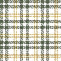 Tartan Plaid Muster Stoff Design Hintergrund ist gemacht mit abwechselnd Bands von farbig Vor gefärbt Fäden gewebte wie beide Kette und Schuss beim richtig Winkel zu jeder andere. vektor