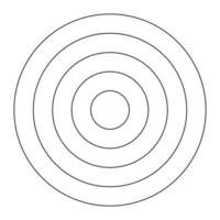 Coaching Rad. Leben leer. Polar- Gitter von 4 konzentrisch Kreise. Kreis Diagramm geteilt auf Segmente. Polar- Graph Papier. Rad von Leben oder Gewohnheiten Tracker. vektor