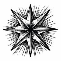 Star Hand gezeichnet Star Symbol Zeichen - - Bürste Zeichnung Kalligraphie Star schwarz Sterne Symbol - - Star Karikatur Vektor Illustration Profi Vektor