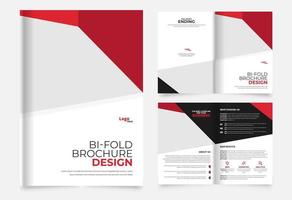 modern bi falten Geschäft Broschüre Vorlage Design vektor