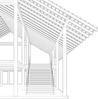 3d illustration av byggnad strukturera vektor