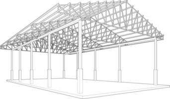 3d Illustration von Gebäude Struktur vektor