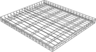 3d Illustration von Gebäude Struktur vektor