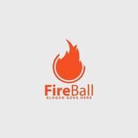 Feuerball Logo, Flamme Logo modern minimalistisch vektor