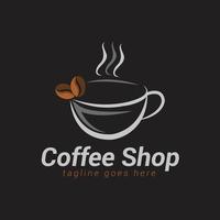 Kaffee Tasse Logo, geeignet zum Kaffee und Tee Geschäft. vektor