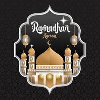 Ramadan Vektor Vorlage mit Moschee Bild