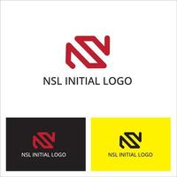 Initiale n s l Logo. Brief Logo Vektor eps