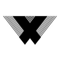 X, wx, xw Initiale geometrisch Unternehmen Logo und Vektor Symbol