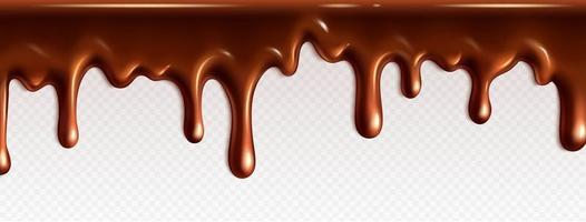 realistisk droppande choklad textur vektor gräns