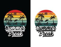 Sommer- Typografie T-Shirt Design vektor