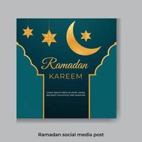 ramadan kareem försäljning och islamic social media posta och webb baner mall vektor
