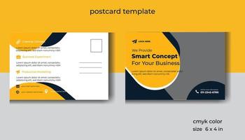 korporativ Geschäft Marketing Postkarte Vorlage Design vektor