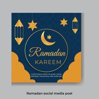 ramadan kareem försäljning och islamic social media posta och webb baner mall vektor