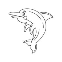 Delfin Gekritzel Färbung Buch mit Vektor Illustration zum Kinder