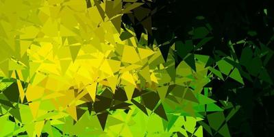 ljusgrön, gul vektorbakgrund med trianglar. vektor