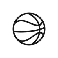 Basketball-Ball-Symbol isoliert auf weißem Hintergrund vektor