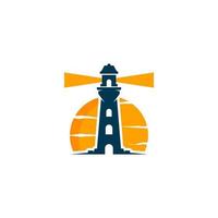 Leuchtturm Logo mit Leuchtturm Farben vektor