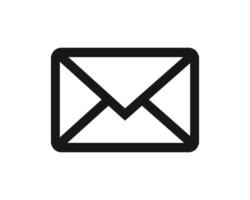 E-Mail-Symbol isoliert auf weißem Hintergrund vektor