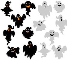 Reihe von Halloween-Geistern vektor