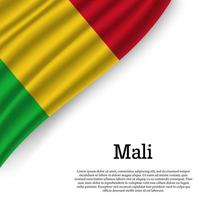 schwenkende Flagge von Mali vektor