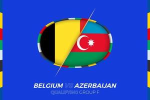 Belgien vs. Aserbaidschan Symbol zum europäisch Fußball Turnier Qualifikation, Gruppe f. vektor