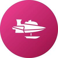 sjöflygplan tävlings ikon stil vektor