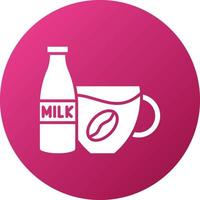 Kaffee Milch Symbol Stil vektor